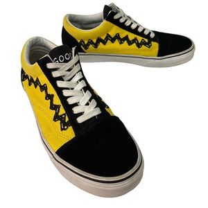 VANS OLD SKOOL X PEANUTS CHARLIE BROWN GOOD GRIEF SIZE 7.5
